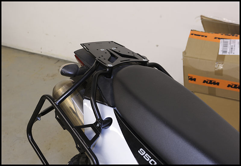 Black luggage rack