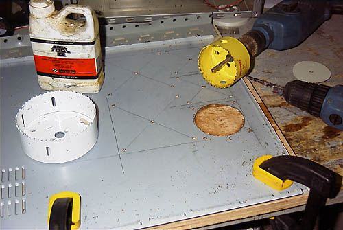 Cutting the holes
