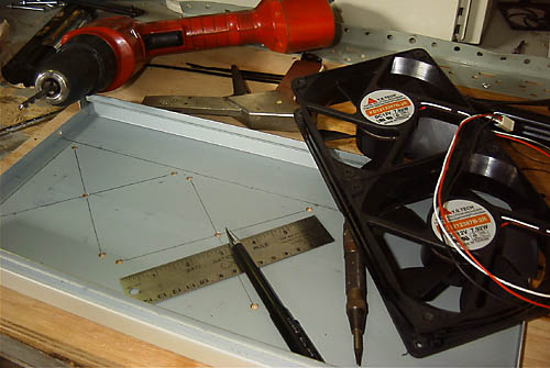 Laying out the top exhaust fans