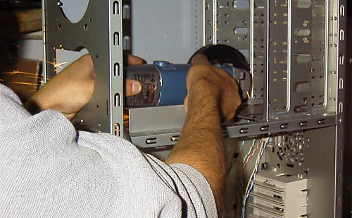 Removing the excess metal