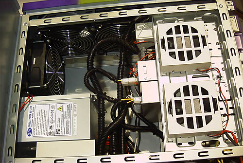 Close up of IDE cabling