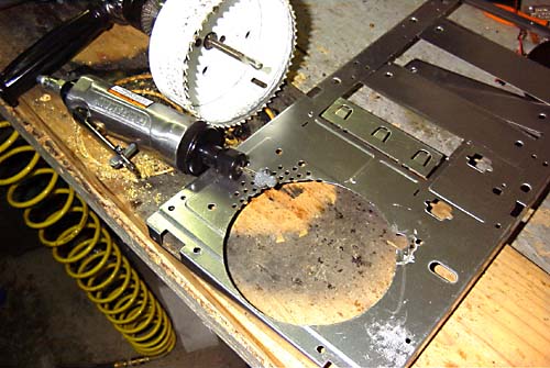 Cutting intake into chasis