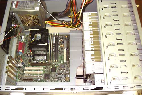 Motherboard plus drive bays