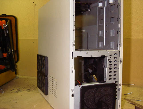 Assembled, empty case