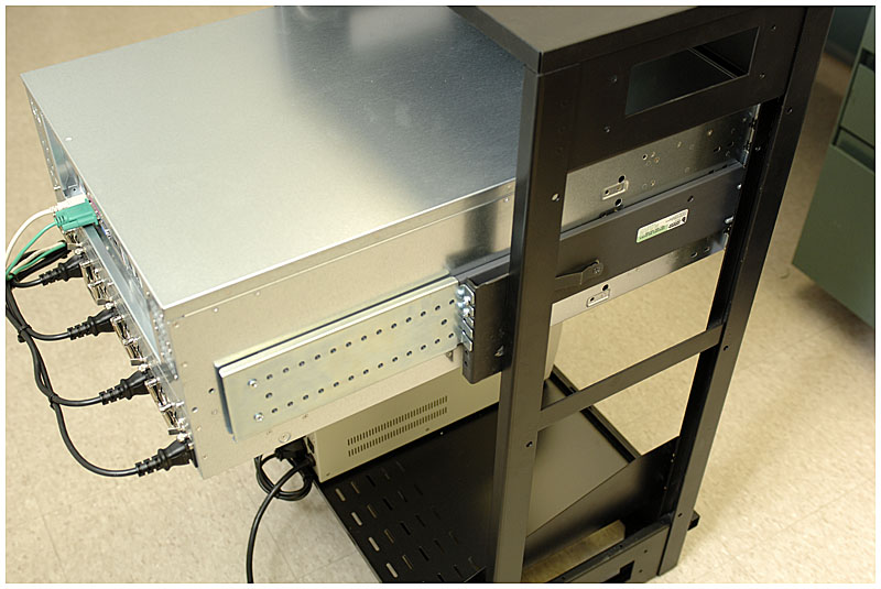 Mounted in rack