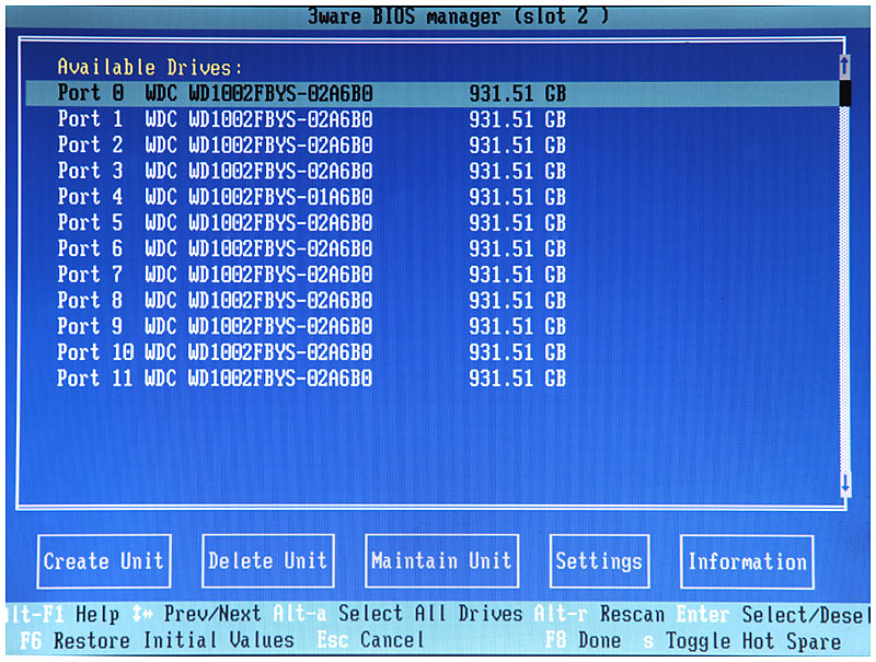 RAID card BIOS