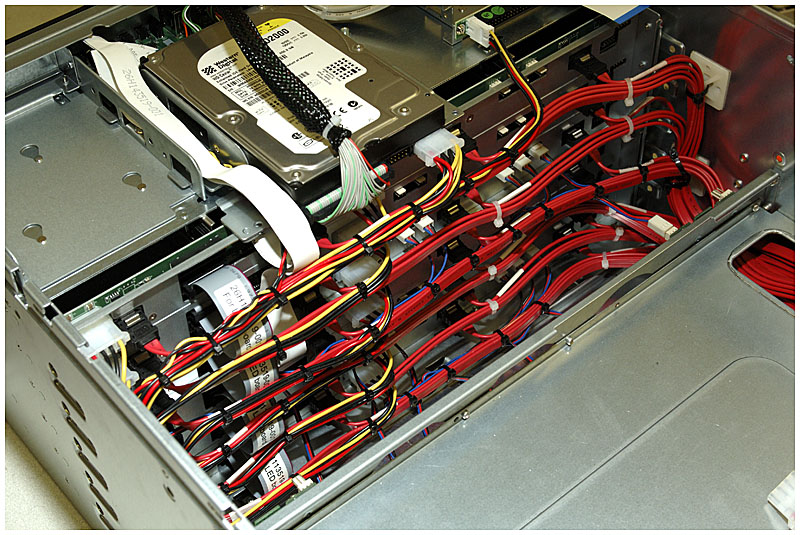 Power wires and SATA cables