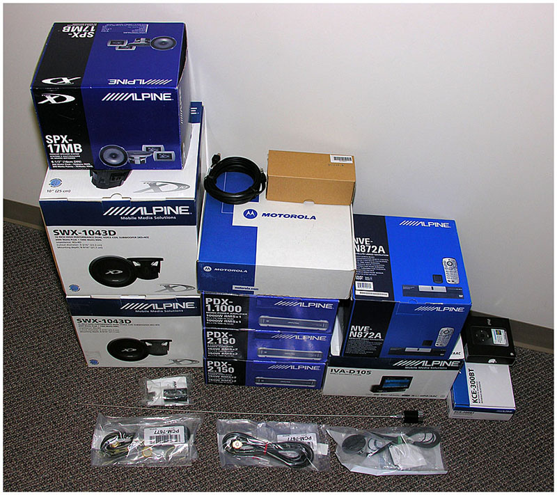 Stack of Alpine equipment