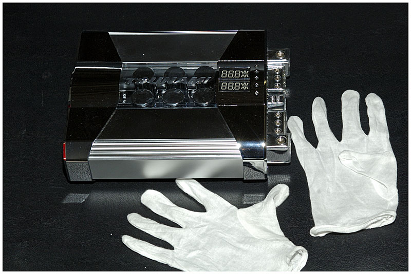 Cap and white gloves