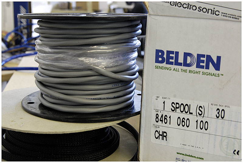 Spool of audio cable