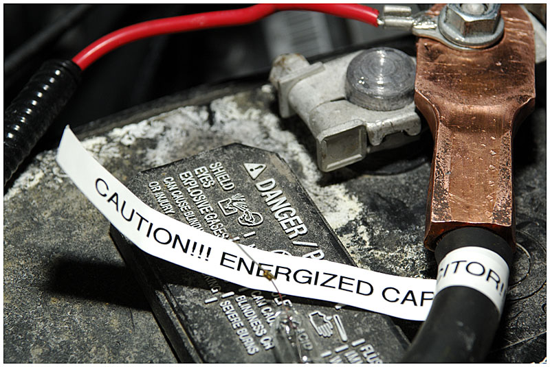 Warning on capacitor