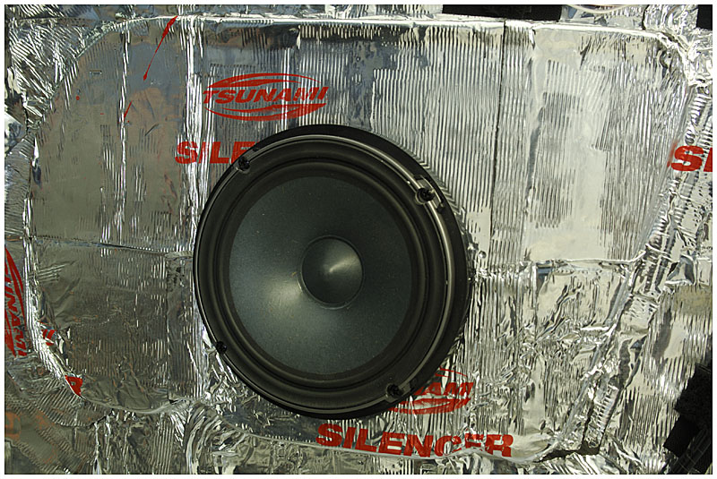 Mid bass driver installed