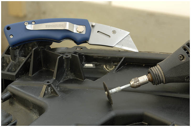 Cutting a hole in Tundra headlamp assembly