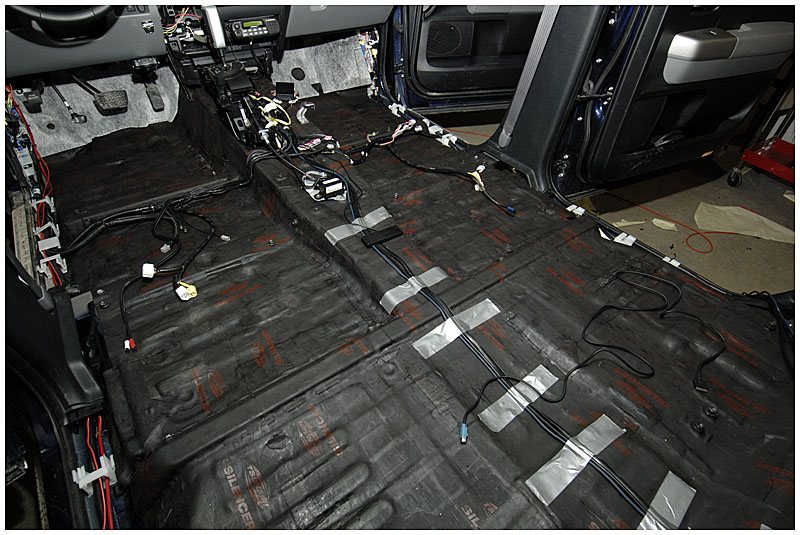 Floor sound deadened