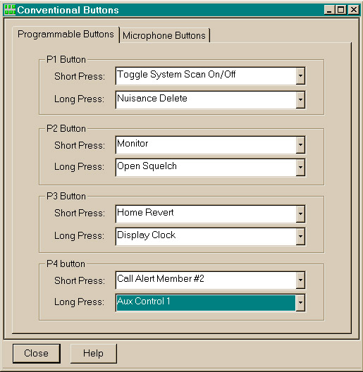 Program screen