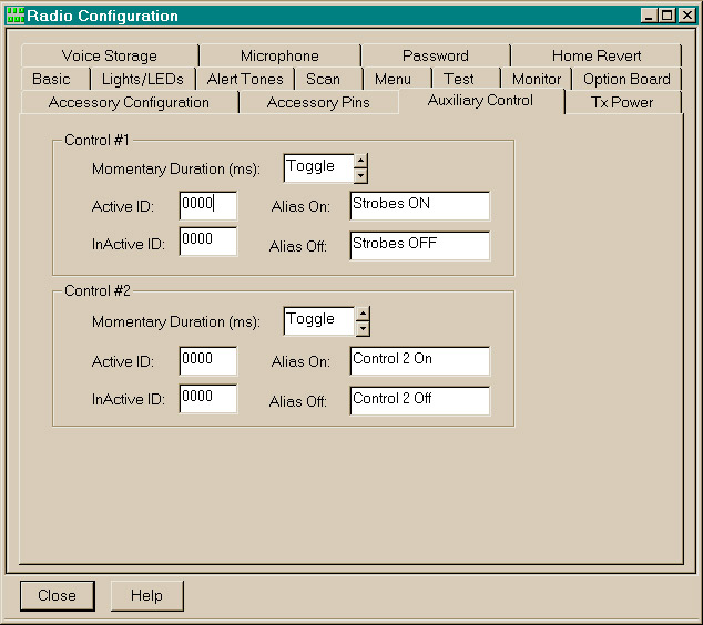 Program screen
